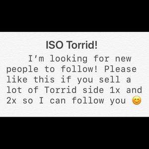 ISO Torrid size 1x and 2x